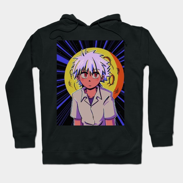 vaporwave aesthetic anime boy 90s retro vibe Hoodie by KinseiNoHime